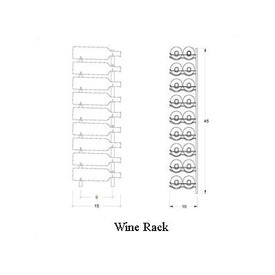 VintageView Platinum Magnum Series 9 Bottle Wall Mounted Wine Rack
