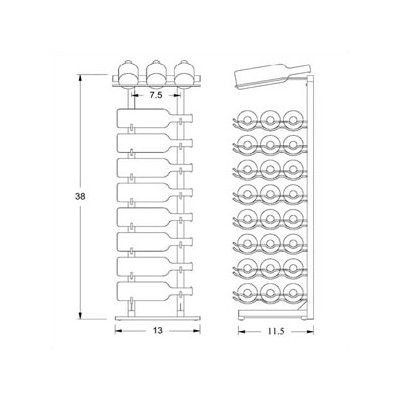 VintageView Platinum Series 27 Bottle Wine Rack