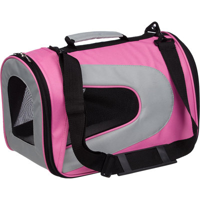 Pet Life Zippered Sporty Mesh Pet Carrier in Pink