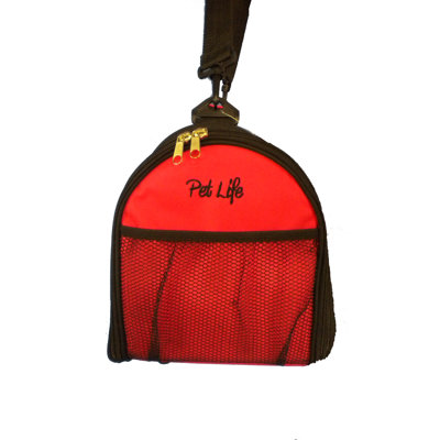 Pet Life Zippered Sporty Mesh Pet Carrier in Blue and Grey