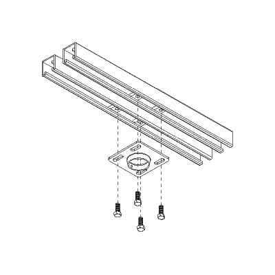 Peerless 8" x 8" Unistruct and Structural Ceiling Plate