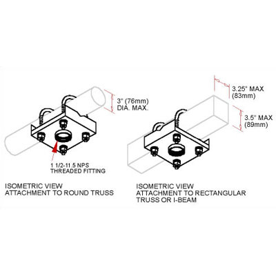 Peerless Truss Ceiling Adapter