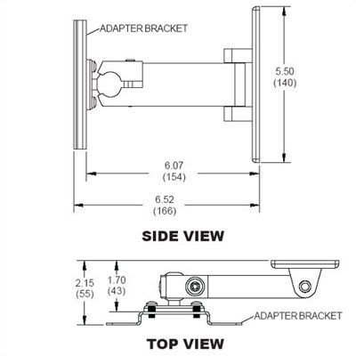 Peerless SmartMount Long Pivot Wall Mount 10"- 22" LCD Screens