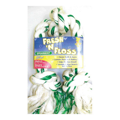 BOODA Pet Products Fresh-N-Floss Three Knot Bone Dog Toy