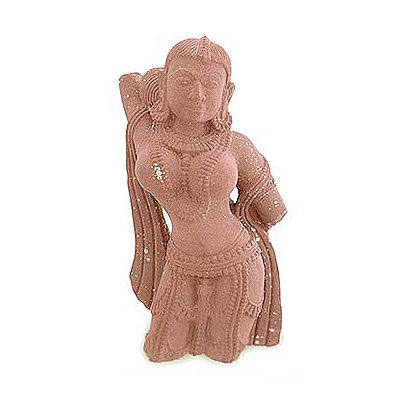Novica 'Apsara Nymph' Sculpture in Red