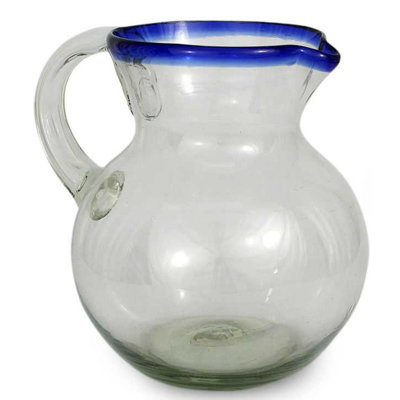 Cobalt Ring Glass pitcher