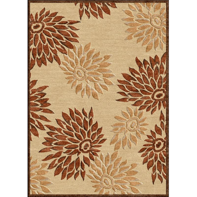 nuLOOM Veranda Flowered Sand/Brown Rug