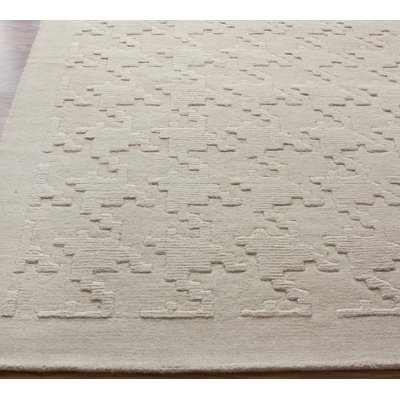 nuLOOM Gradient Houndstooth Texture Ivory Rug