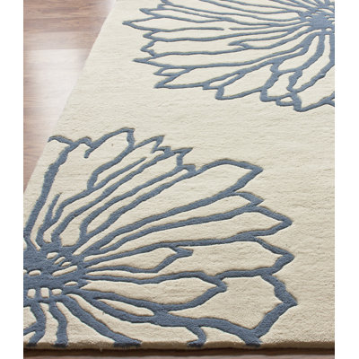 nuLOOM Gradient Floralina Ivory/Blue Rug