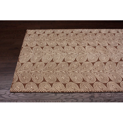 nuLOOM Onyx Leaves Brown Rug