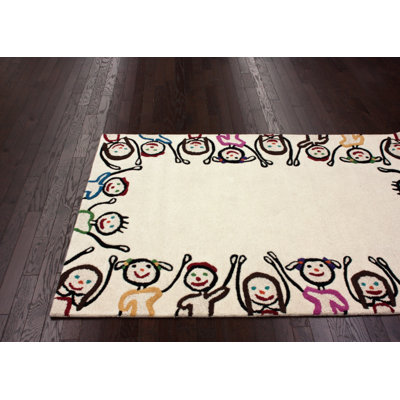 nuLOOM KinderLOOM Happy Kids Ivory Kids Rug