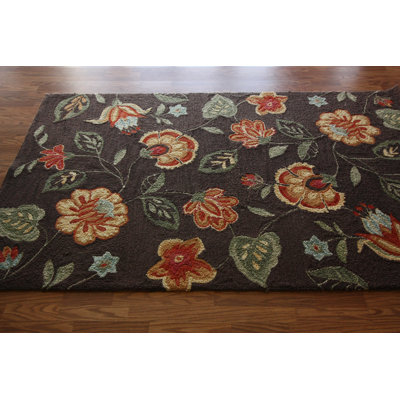nuLOOM Pop Bold Floral Chic Brown Rug