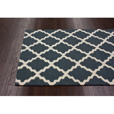 nuLOOM Marbella Moroccan Trellis Charcoal Kilim Rug