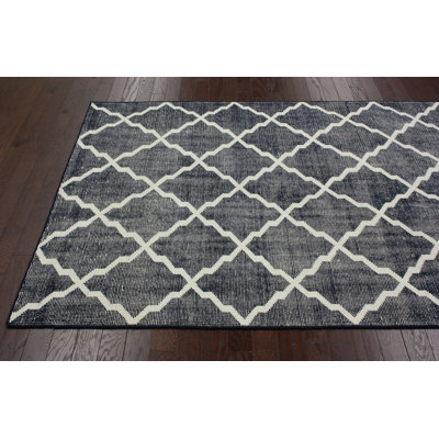 nuLOOM Overdye Navy Moroccan Trellis Rug