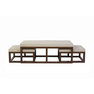 Belle Meade Signature Chatham Coffee Table with Nesting Stools