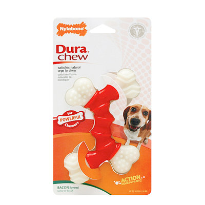 Nylabone Durachew Double Bone Bacon Dog Toy