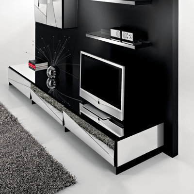 Tonelli Design Psiche TV Stand with Glass Top
