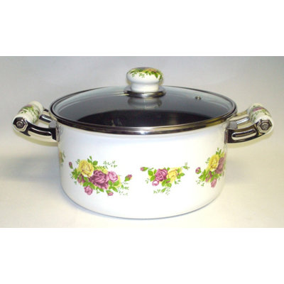 Danico Enamel Kitchenware Soup Pot with Lid