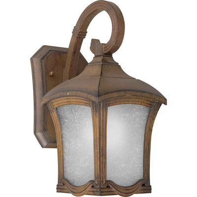 Forte Lighting One Light Outdoor Wall Lantern in Rustic Sienna