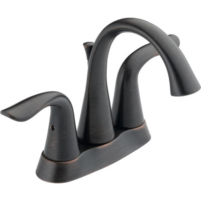 Delta Lahara Centerset Bathroom Faucet with Double Lever Handles