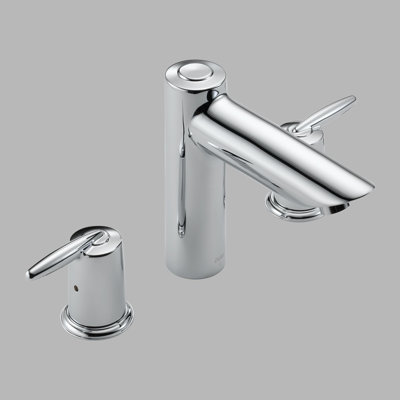 Delta Grail Double Handle Deck Mount Non-Diverter Roman Tub Faucet