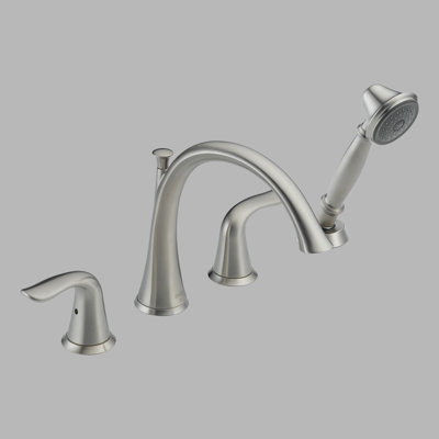 Delta Lahara Two Handle Roman Tub Trim with Hand Shower - Lever Handles
