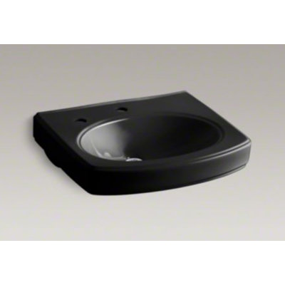 Kohler Pinoir Bathroom Sink Basin with Single Faucet Hole and Left-Hand Soap/Lotion Dispenser