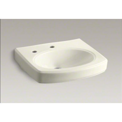 Kohler Pinoir Bathroom Sink Basin with Single Faucet Hole and Left-Hand Soap/Lotion Dispenser