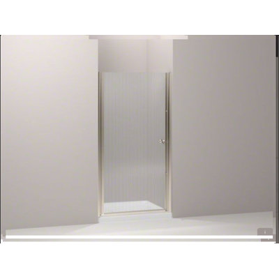 Kohler Fluence Frameless PIVot Shower Door with Falling Lines Glass, 36.25" - 37.75" x 65.5"