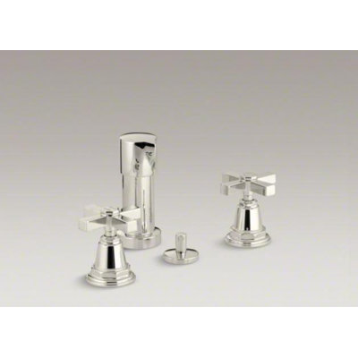 Kohler Pinstripe Pure Vertical Spray Bidet Faucet with Cross Handles
