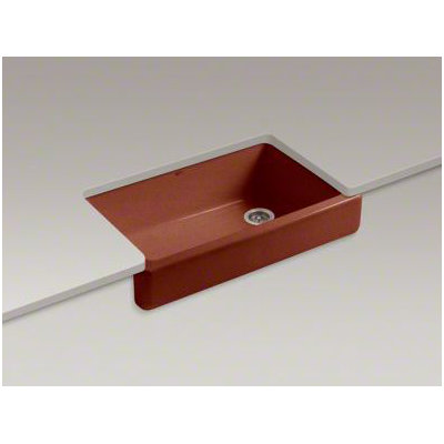 Kohler Whitehaven Self-Trimming 35.69" x 21.56" x 9.63" Under-Mount Single-Bowl Sink with Tall Apron