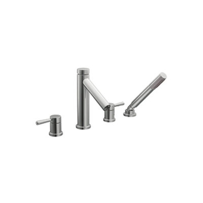 Moen Level Double Handle Roman Tub Faucet with Hand Shower Diverter