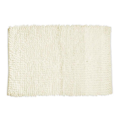 Loop Twist Bath Mat in White 1'8