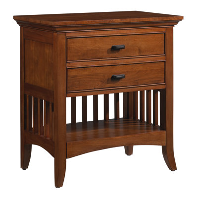 Modern Shaker 2 Drawer Nightstand by Cresent Furniture -image
