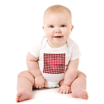 Redsnapper Heart Matrix Bodysuit For Girl in White