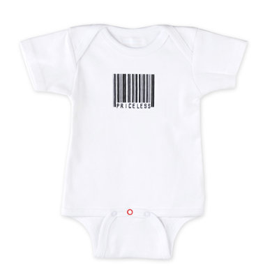 Redsnapper Priceless Baby Bodysuit in White
