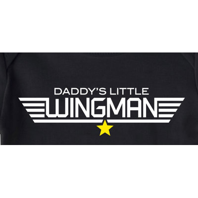 Redsnapper Daddys Little Wingman Black Bodysuit