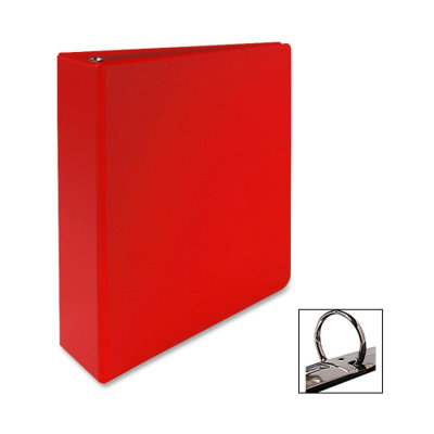 Sparco Products Vinyl Ring Binder, Letter, 2" Capacity, Red