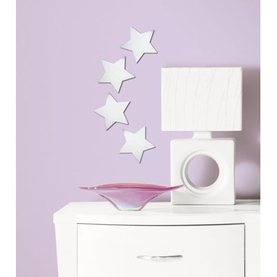 Room Mates Wall Mirrors Star Peel and Stick Small Decal