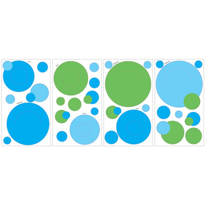 Room Mates Peel and Stick Wall Pocket in Blue and Green