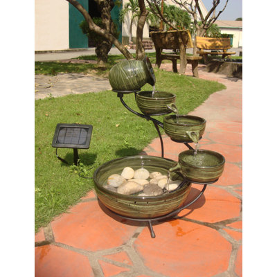 Smart Solar Solar Water Features Ceramic Fountain