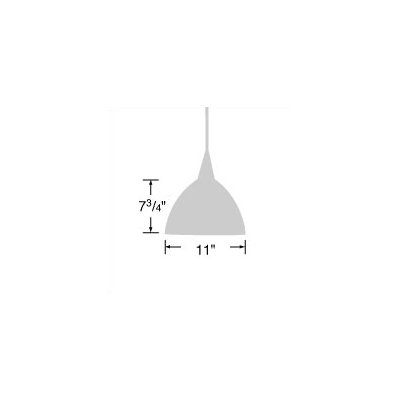 WAC Lighting Line Voltage Pendant Fritt Glass Shade in White