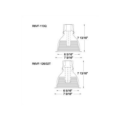 WAC Lighting 6" Line Voltage Recessed Trim with Step Baffle