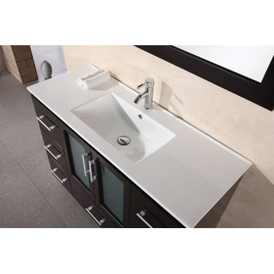 Design Element Milan Stanton 48" Modern Vanity with Drop in Sink