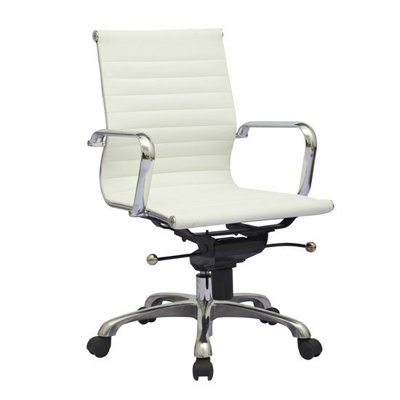 Aosom LLC Mid-Back Leather Synthetic Office Chair
