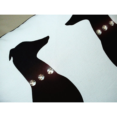 Naked Decor Greyhound with Jewels Pillow