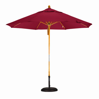 California Umbrella 9' Fiberglass Market Umbrella with Pulley