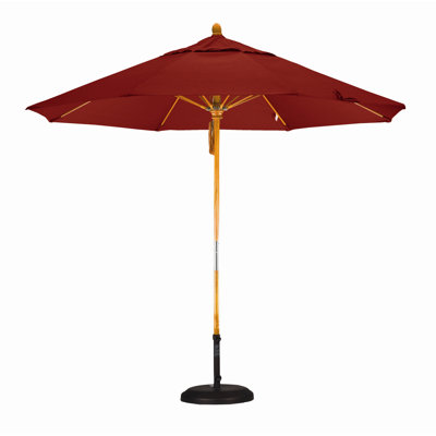 California Umbrella 9' Fiberglass Market Umbrella with Pulley