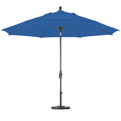 California Umbrella 11' Fiberglass Market Collar Tilt Umbrella