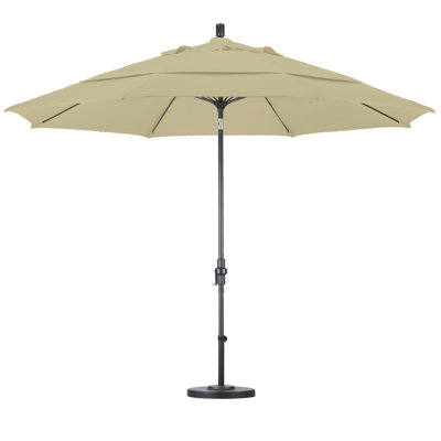 California Umbrella 11' Fiberglass Market Collar Tilt Umbrella